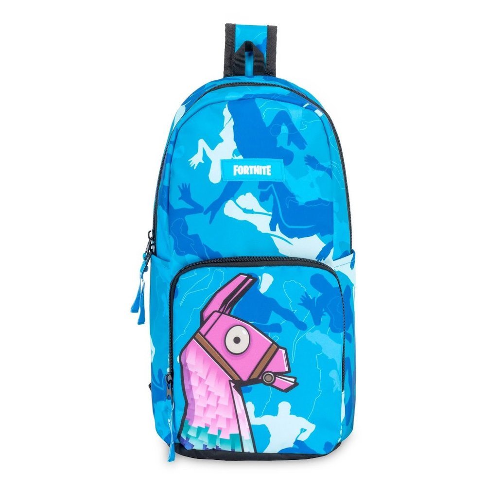 Fortnite Amplify Llama Loot Pinata Sling Backpack Camo Blue School Bag - Picture 1 of 3